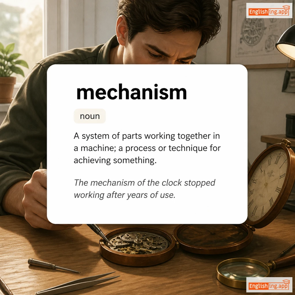 mechanism definition card — visual illustration of the meaning
