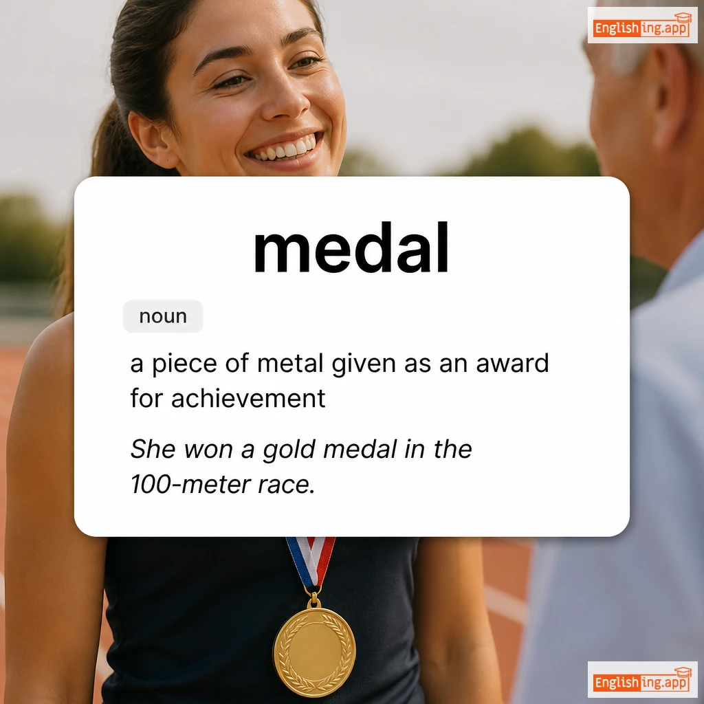 medal definition card — visual illustration of the meaning