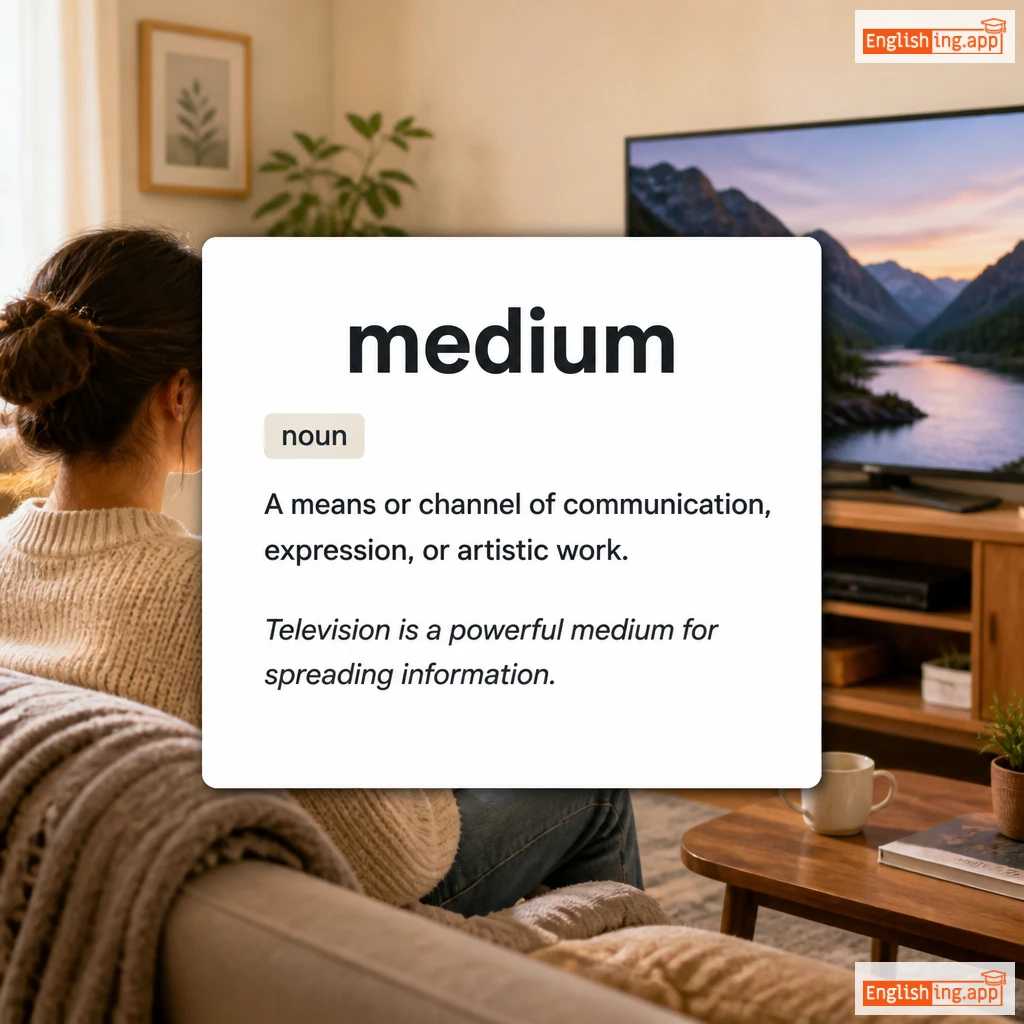 medium definition card — visual illustration of the meaning