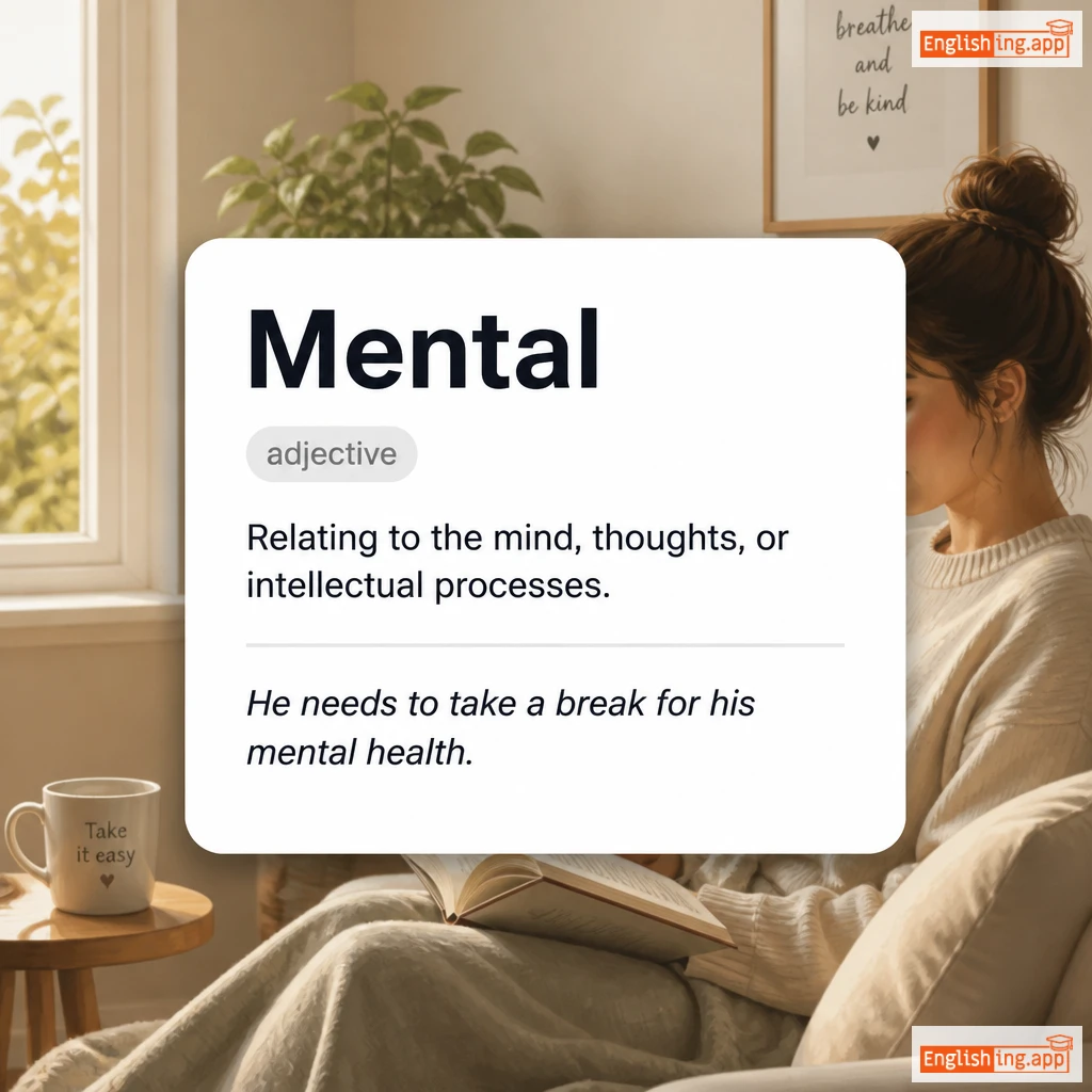 Mental definition card — visual illustration of the meaning