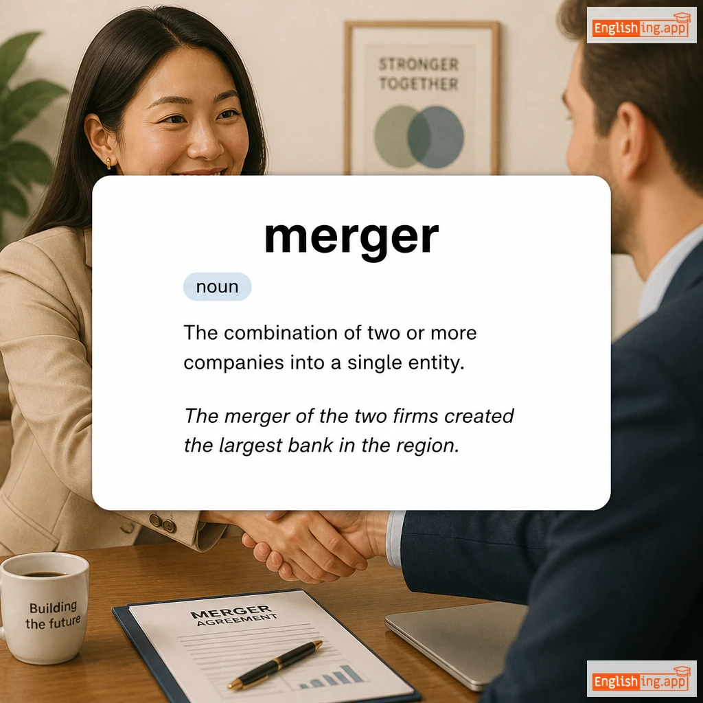 merger definition card — visual illustration of the meaning