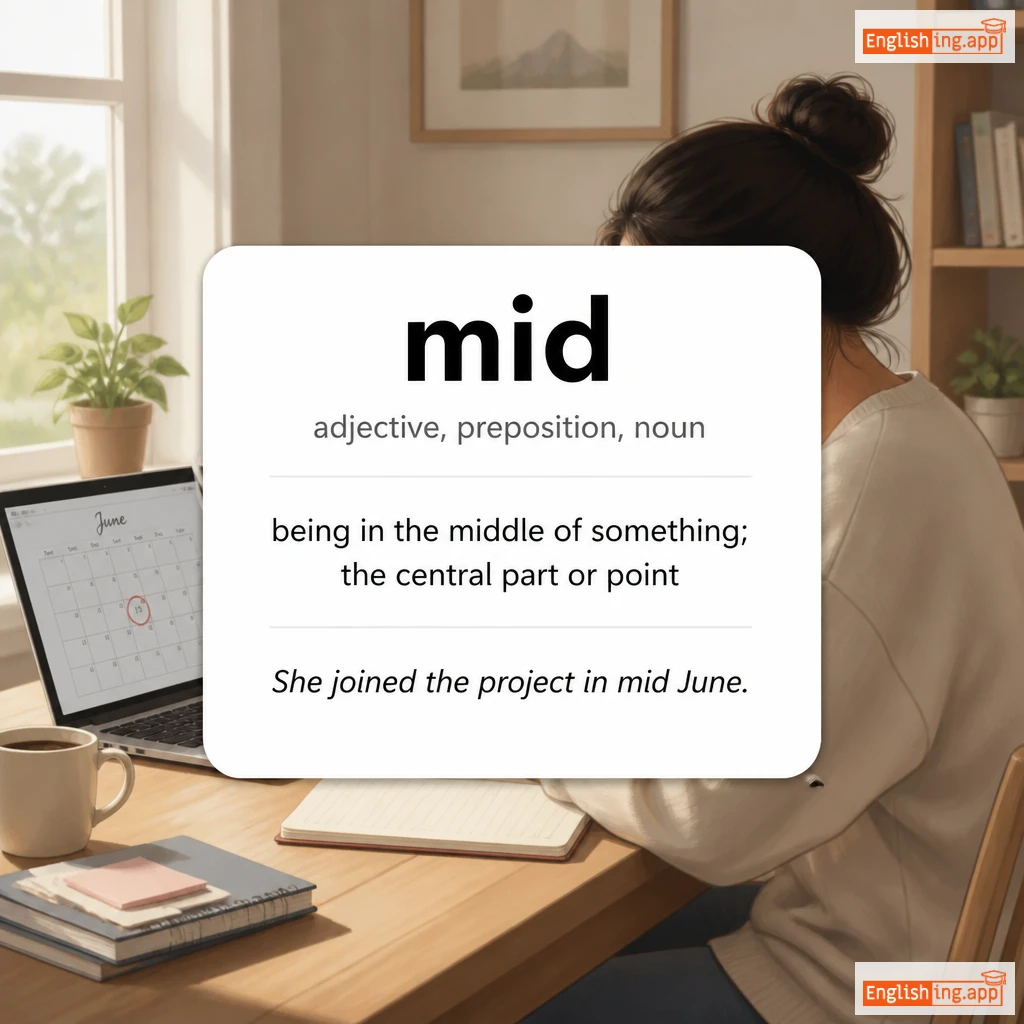 mid definition card — visual illustration of the meaning