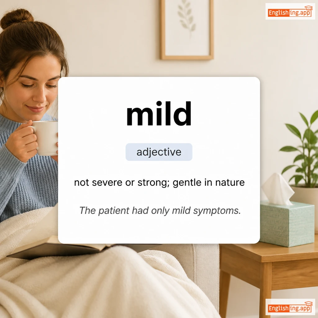 mild definition card — visual illustration of the meaning