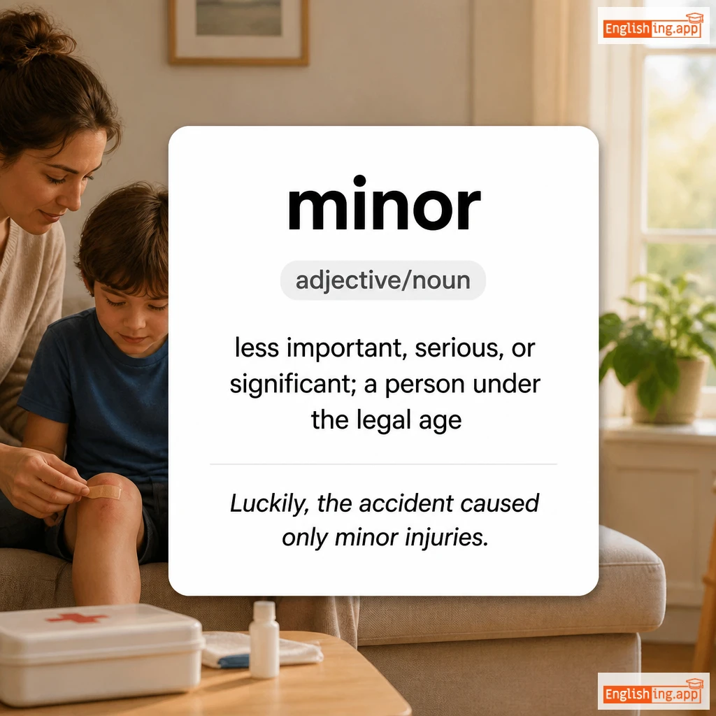 minor definition card — visual illustration of the meaning