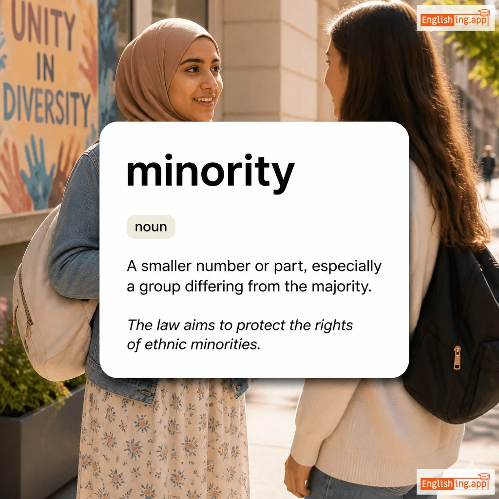 minority definition card — visual illustration of the meaning