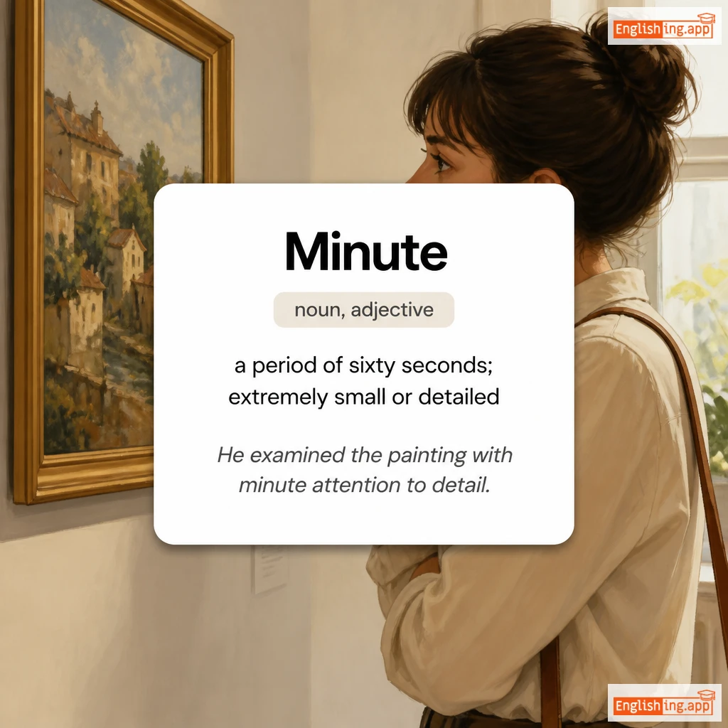 Minute definition card — visual illustration of the meaning