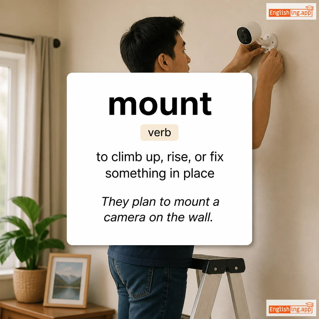 mount definition card — visual illustration of the meaning
