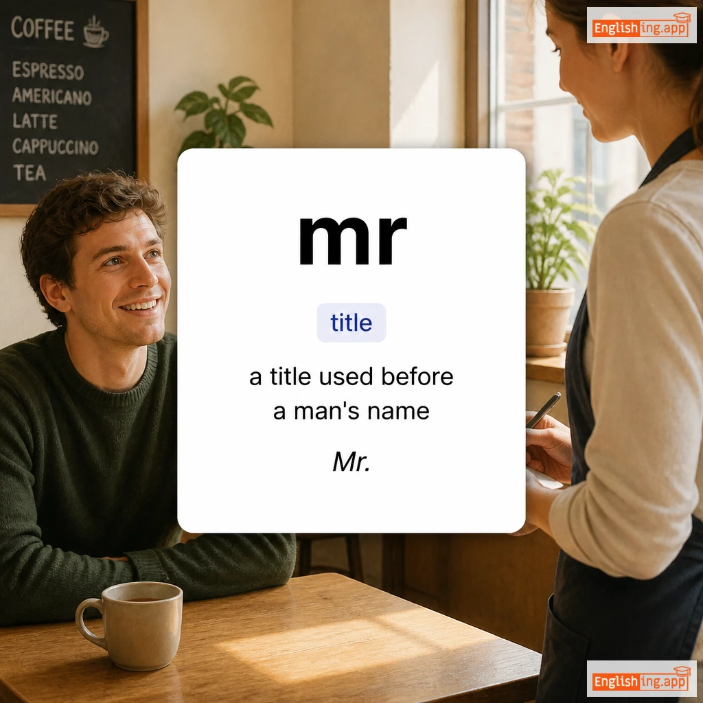 mr definition card — visual illustration of the meaning