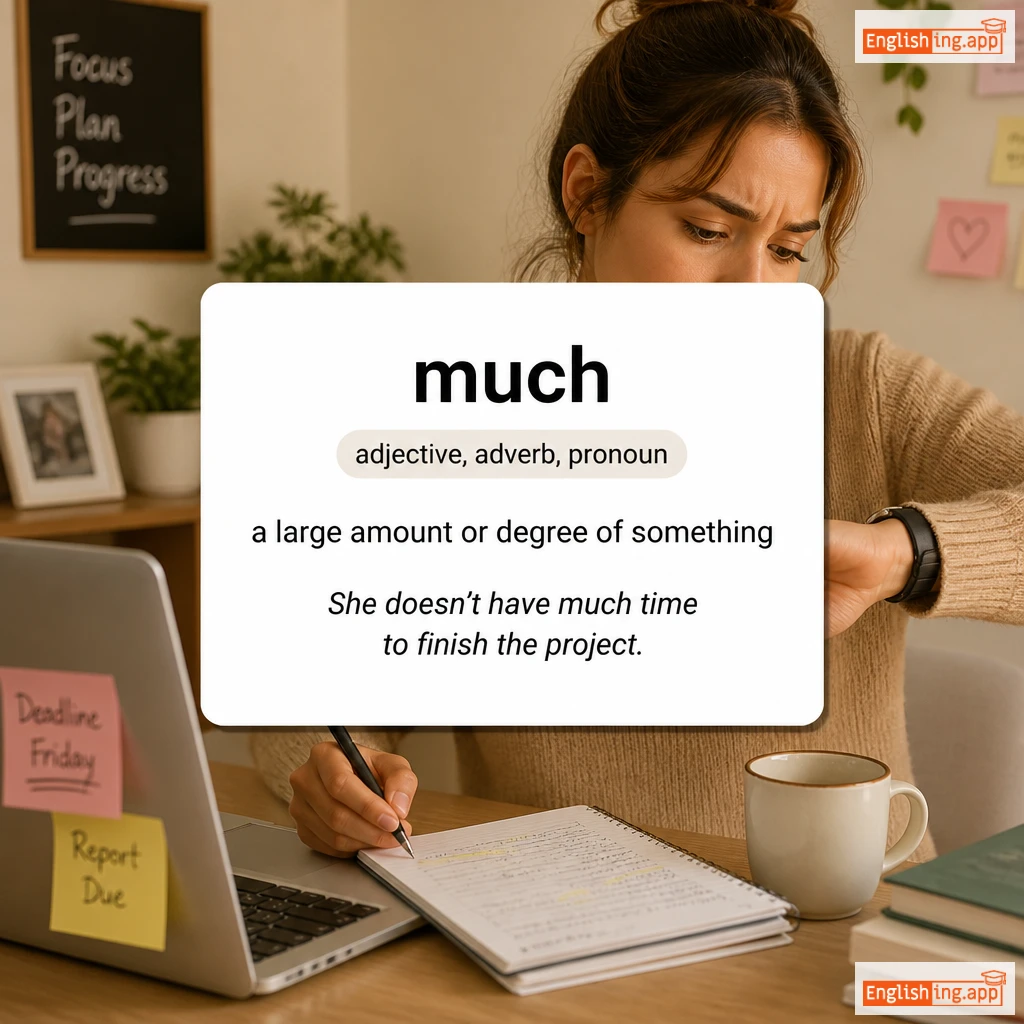 much definition card — visual illustration of the meaning