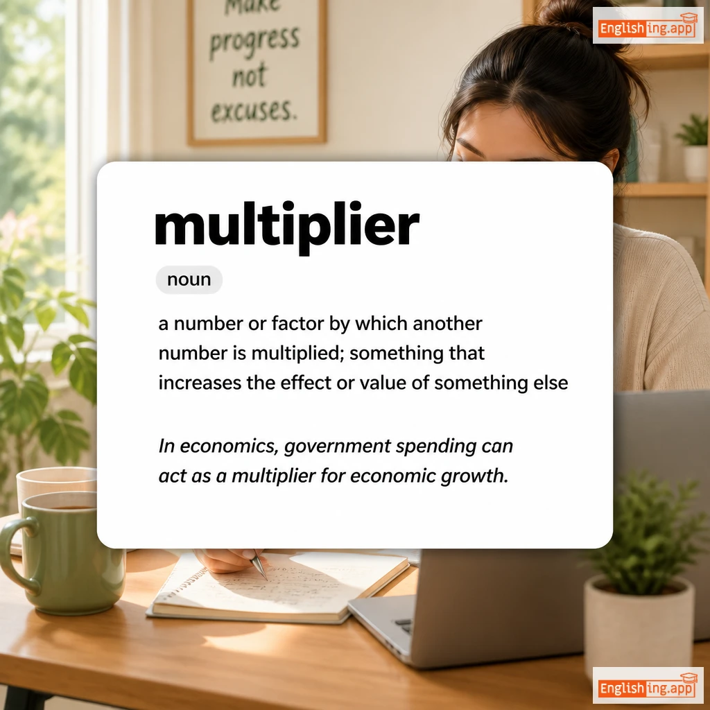 multiplier definition card — visual illustration of the meaning