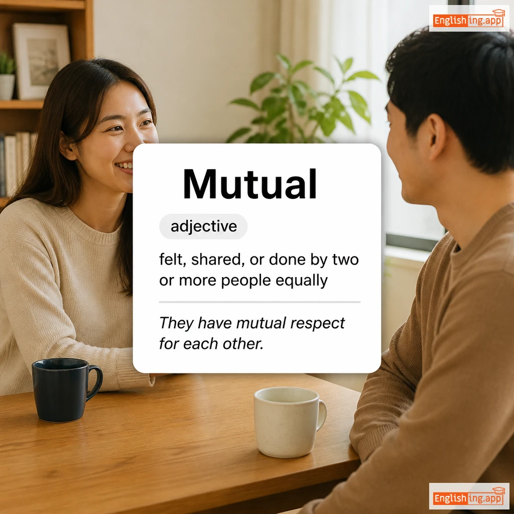 Mutual definition card — visual illustration of the meaning