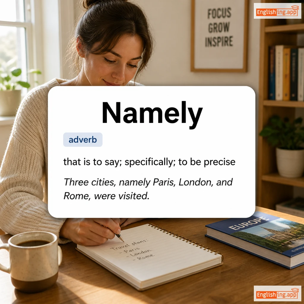Namely definition card — visual illustration of the meaning