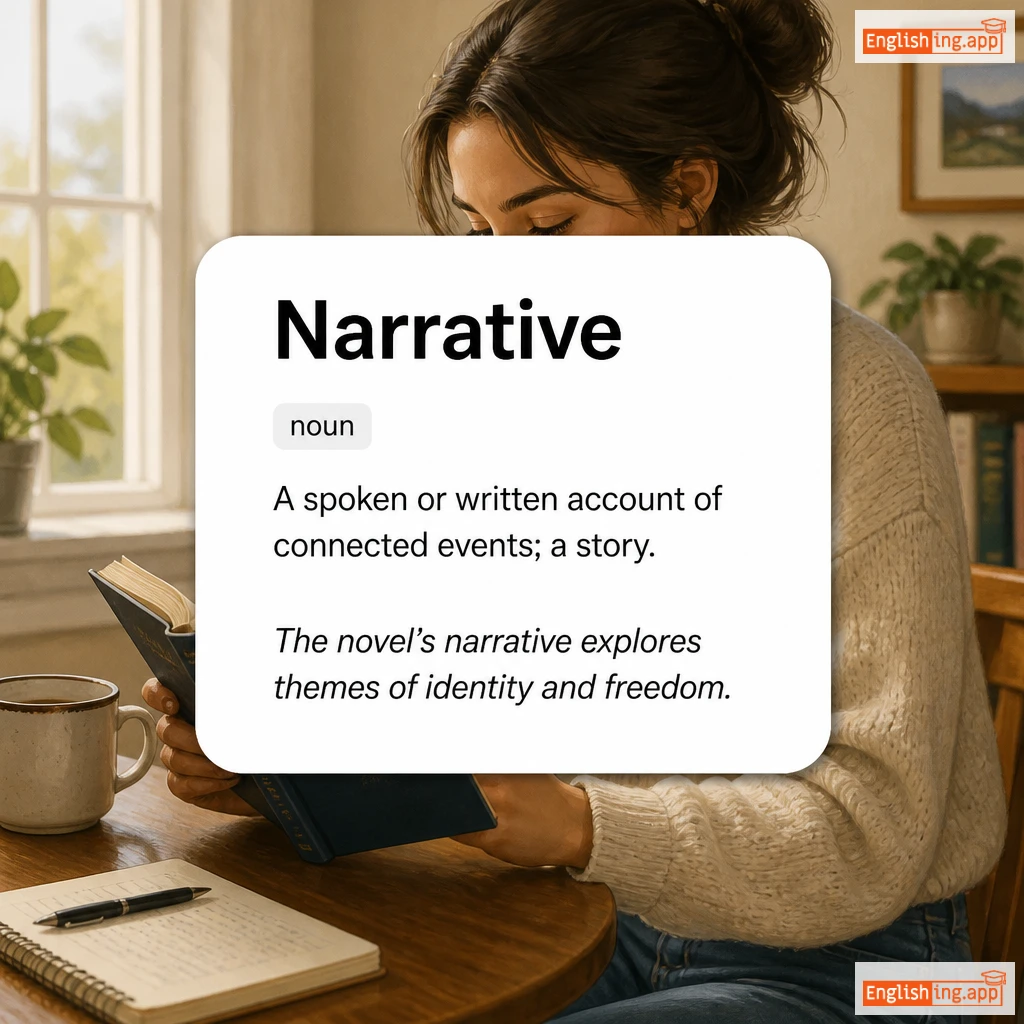 Narrative definition card — visual illustration of the meaning