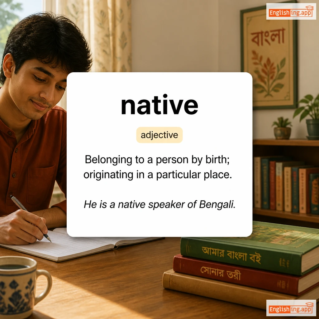 native definition card — visual illustration of the meaning