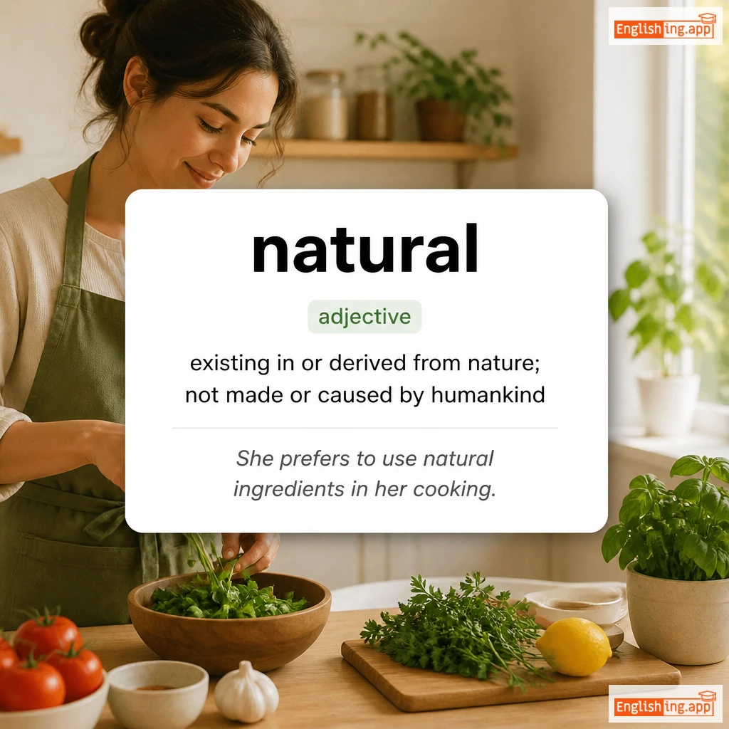 natural definition card — visual illustration of the meaning