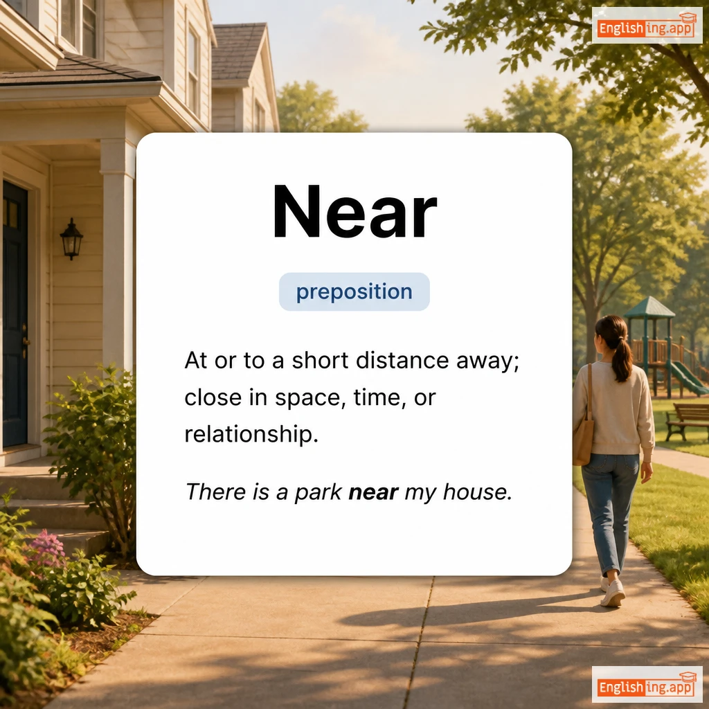 Near definition card — visual illustration of the meaning