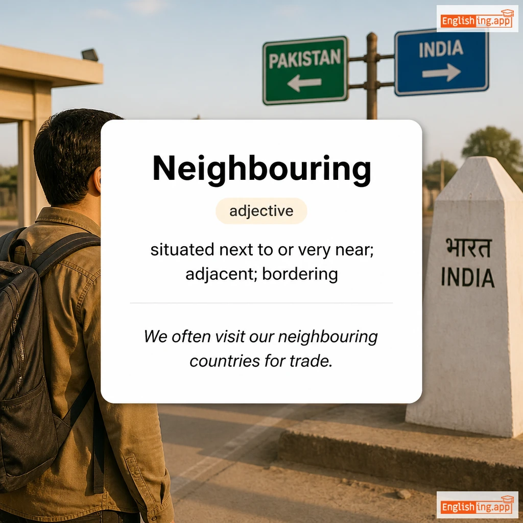 Neighbouring definition card — visual illustration of the meaning