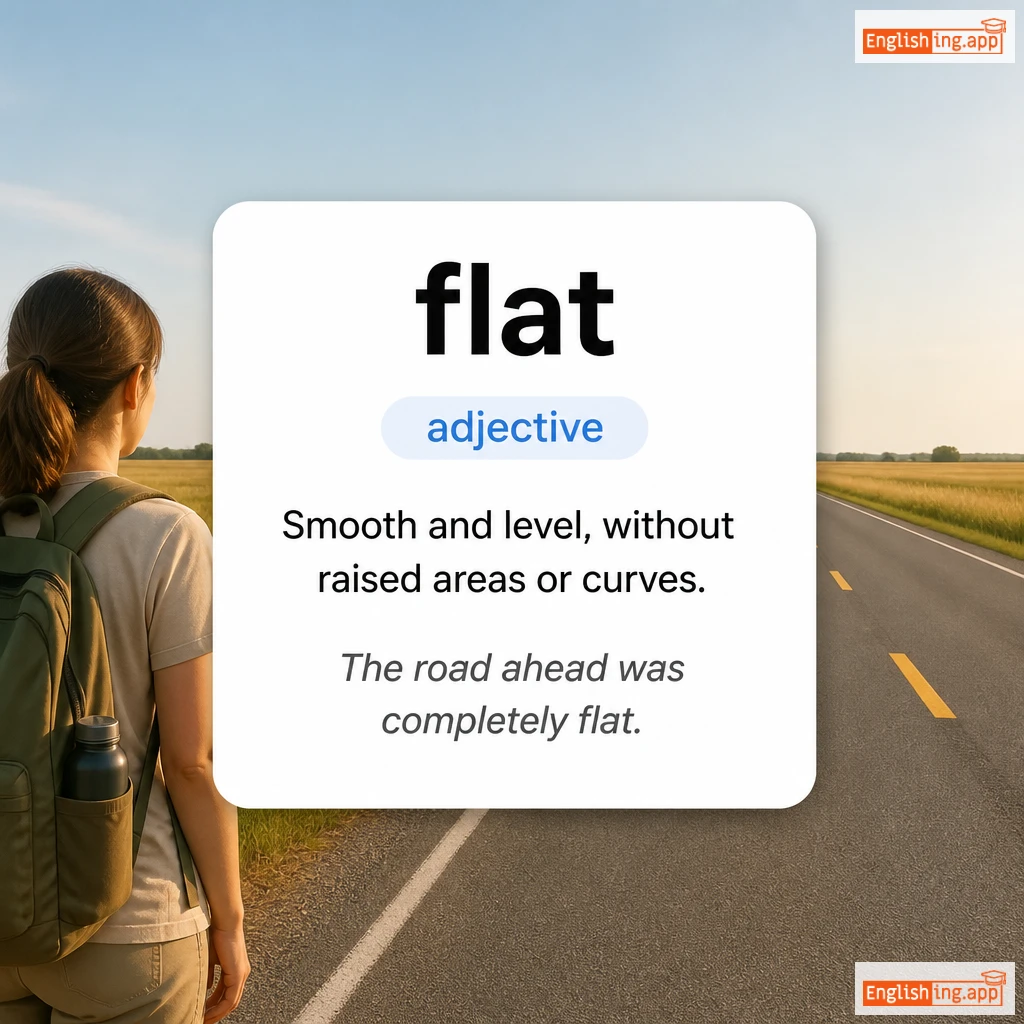 flat definition card — visual illustration of the meaning