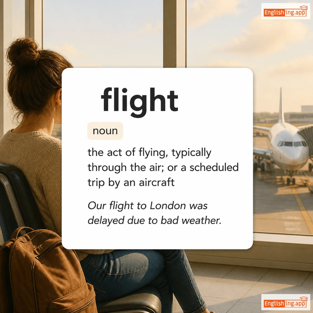 flight definition card — visual illustration of the meaning