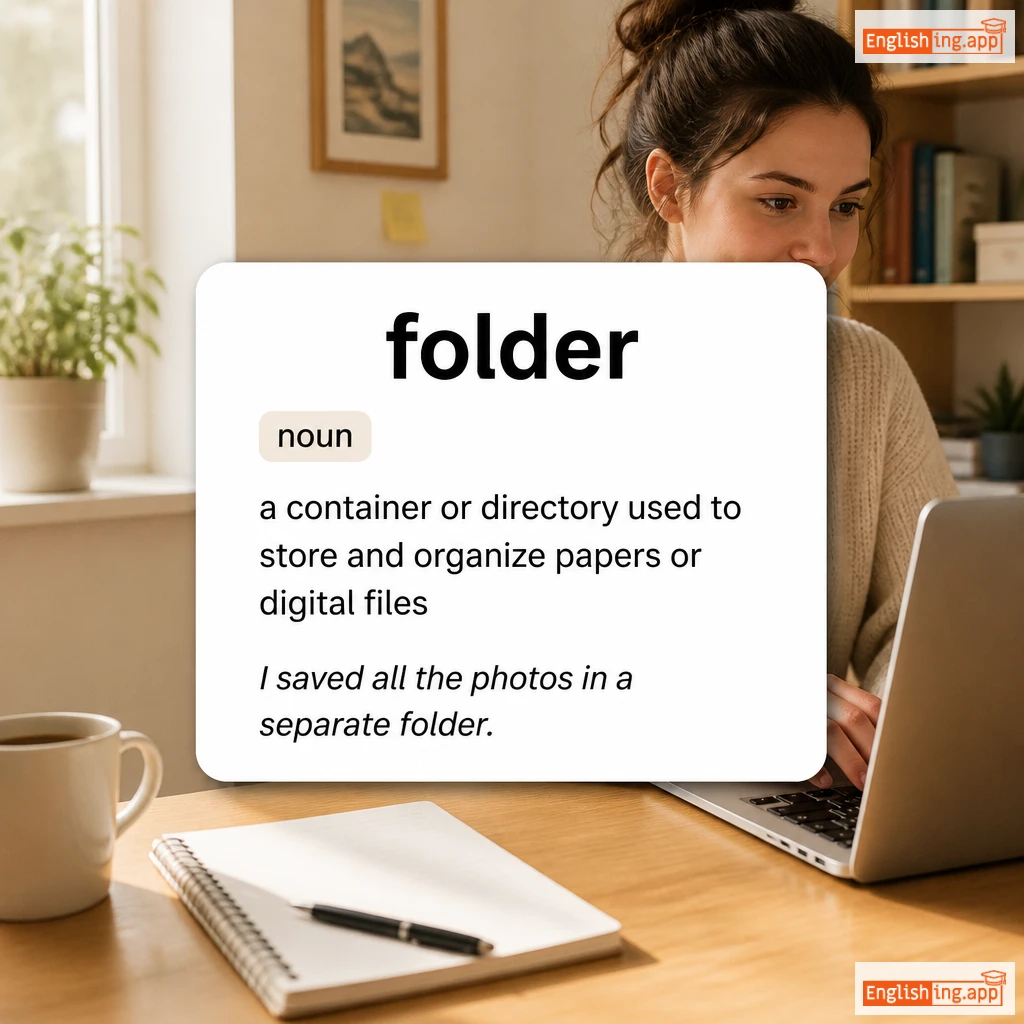 folder definition card — visual illustration of the meaning