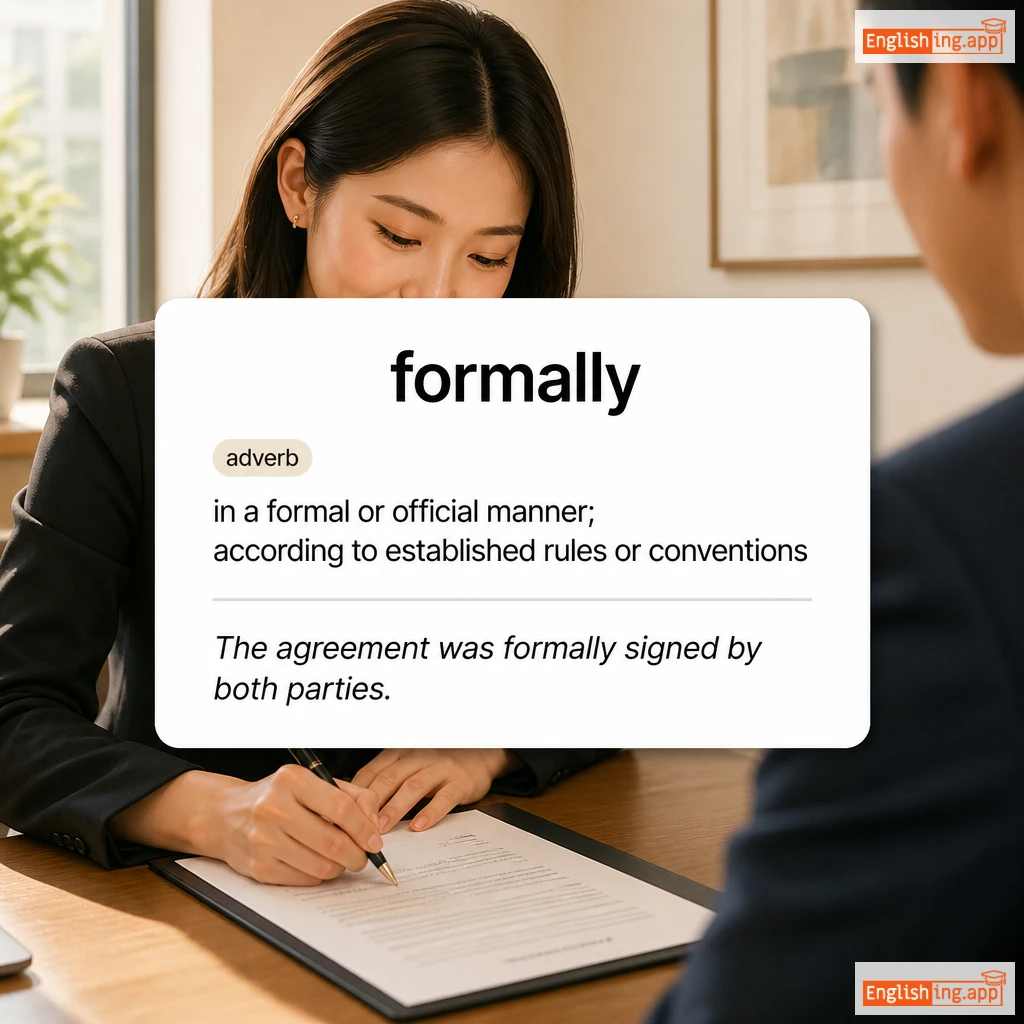 formally definition card — visual illustration of the meaning