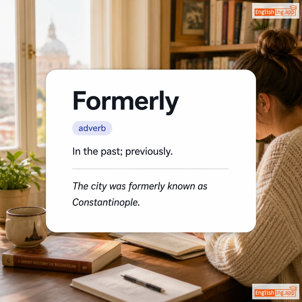 Formerly definition card — visual illustration of the meaning