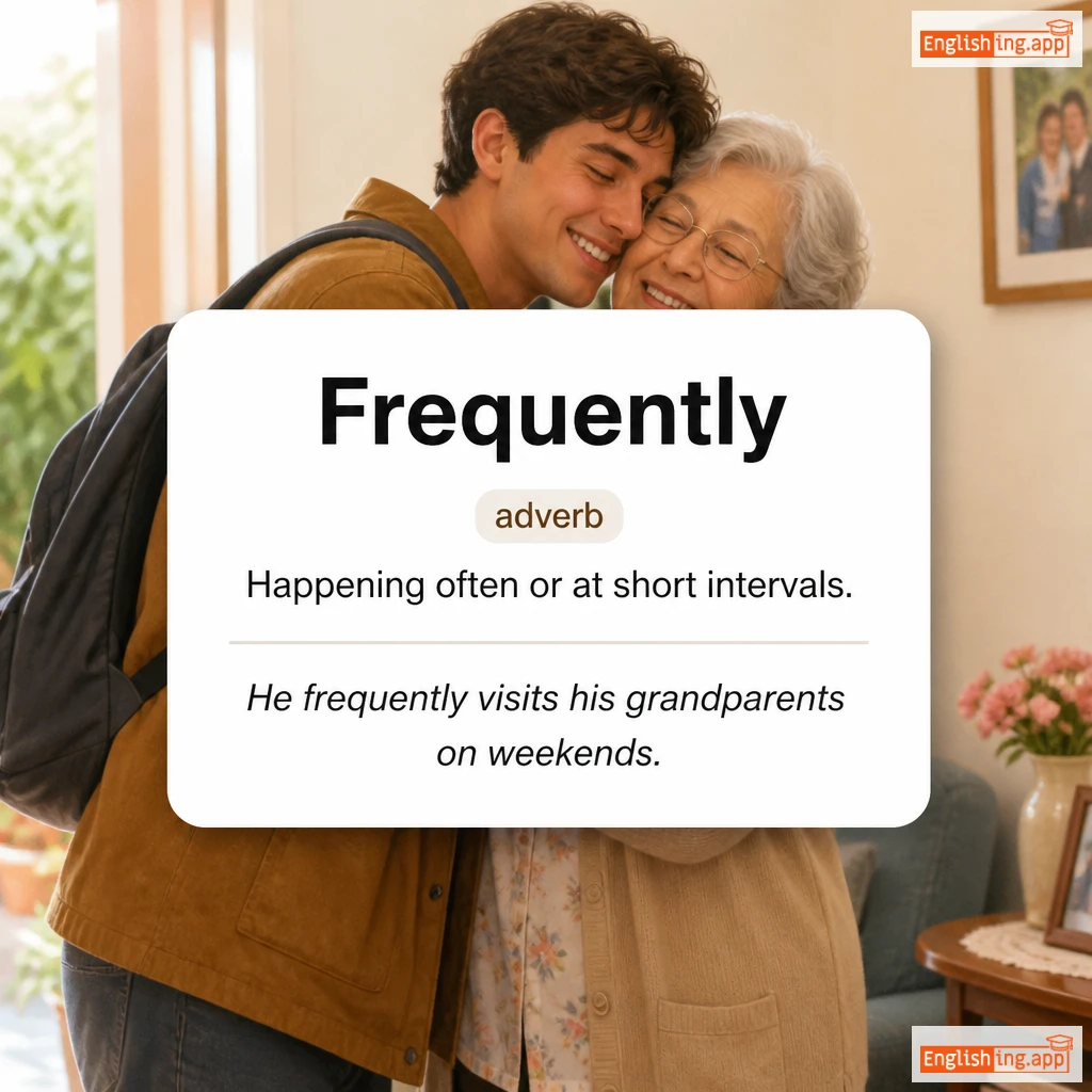 Frequently definition card — visual illustration of the meaning