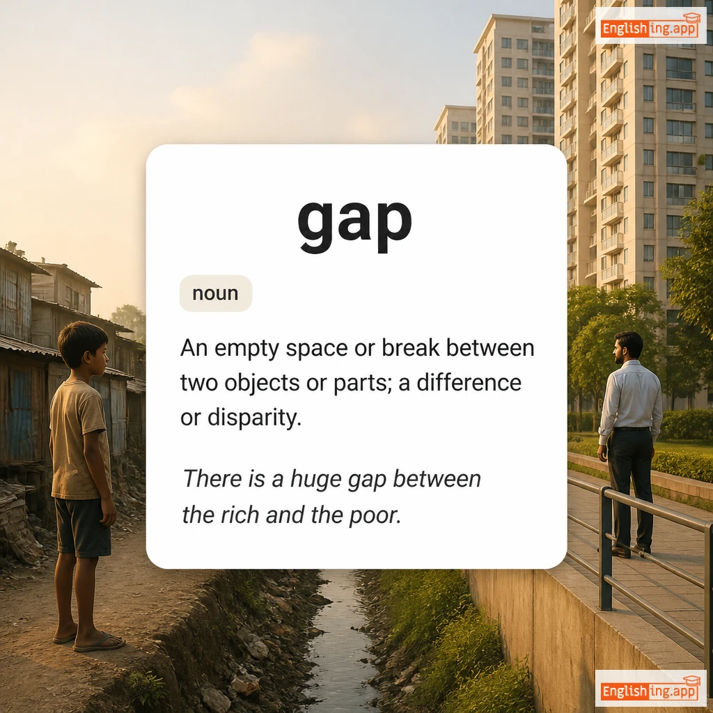 gap definition card — visual illustration of the meaning