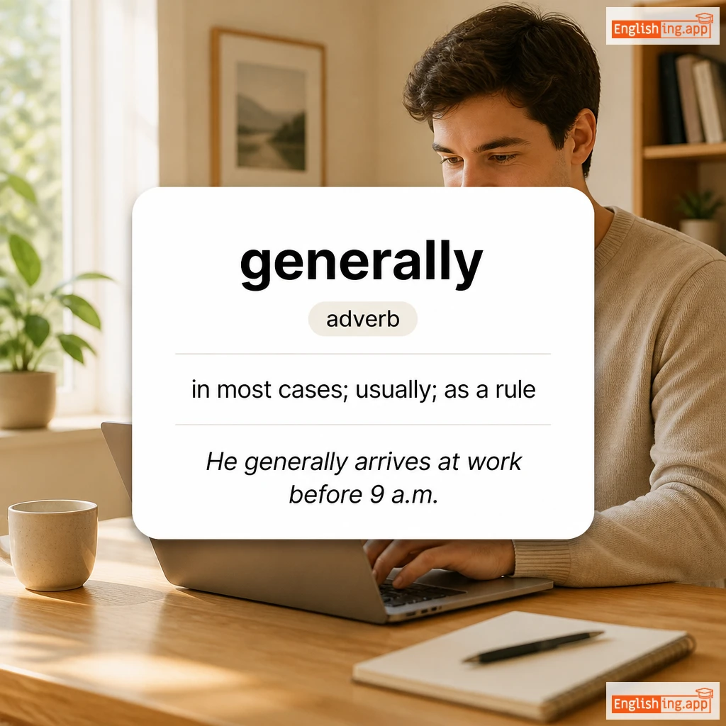 generally definition card — visual illustration of the meaning