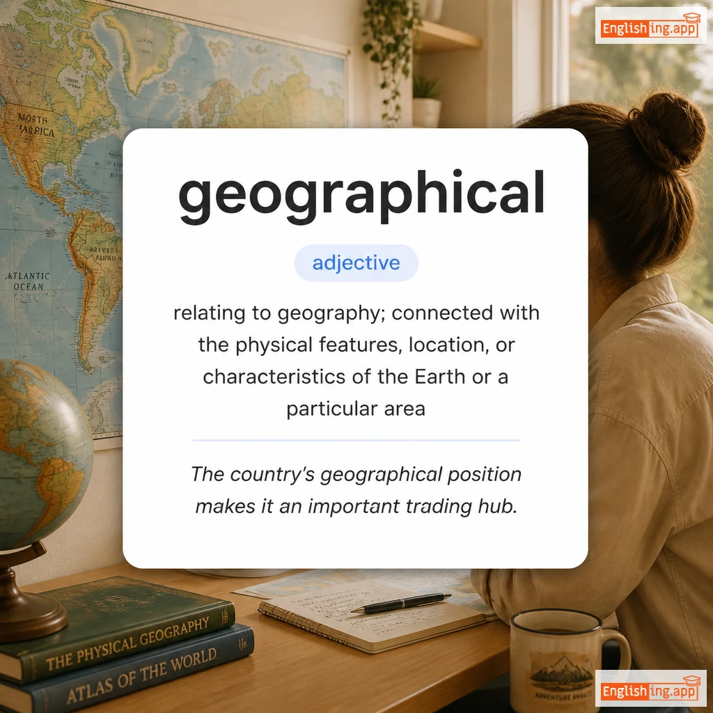 geographical definition card — visual illustration of the meaning