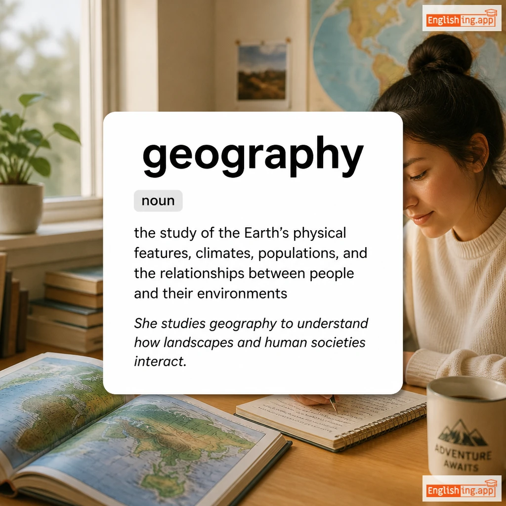 geography definition card — visual illustration of the meaning