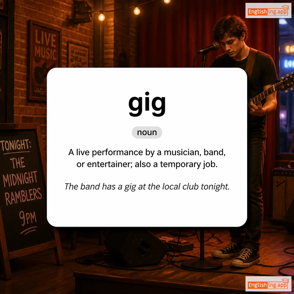 gig definition card — visual illustration of the meaning