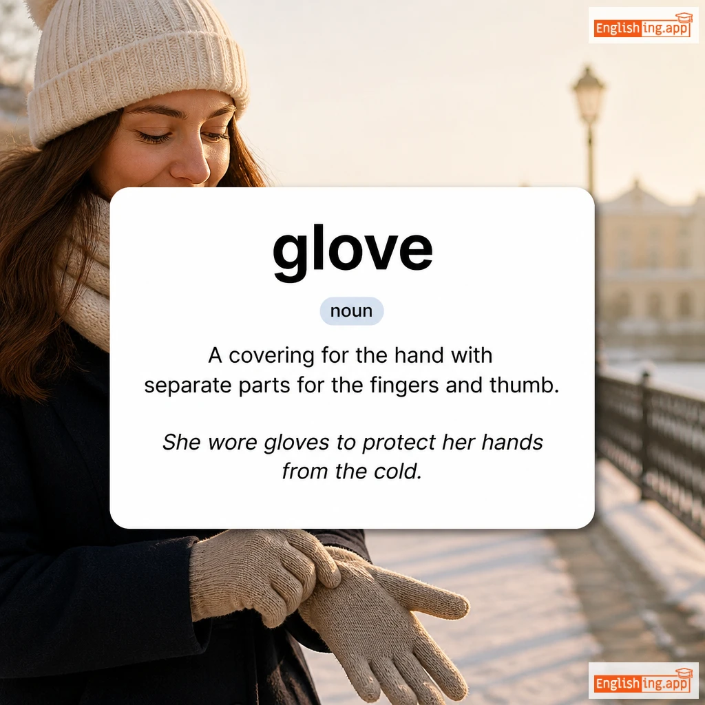 glove definition card — visual illustration of the meaning