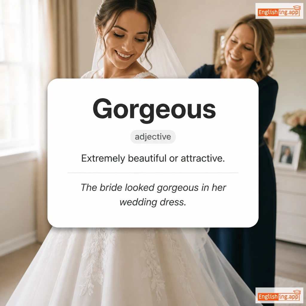 Gorgeous definition card — visual illustration of the meaning