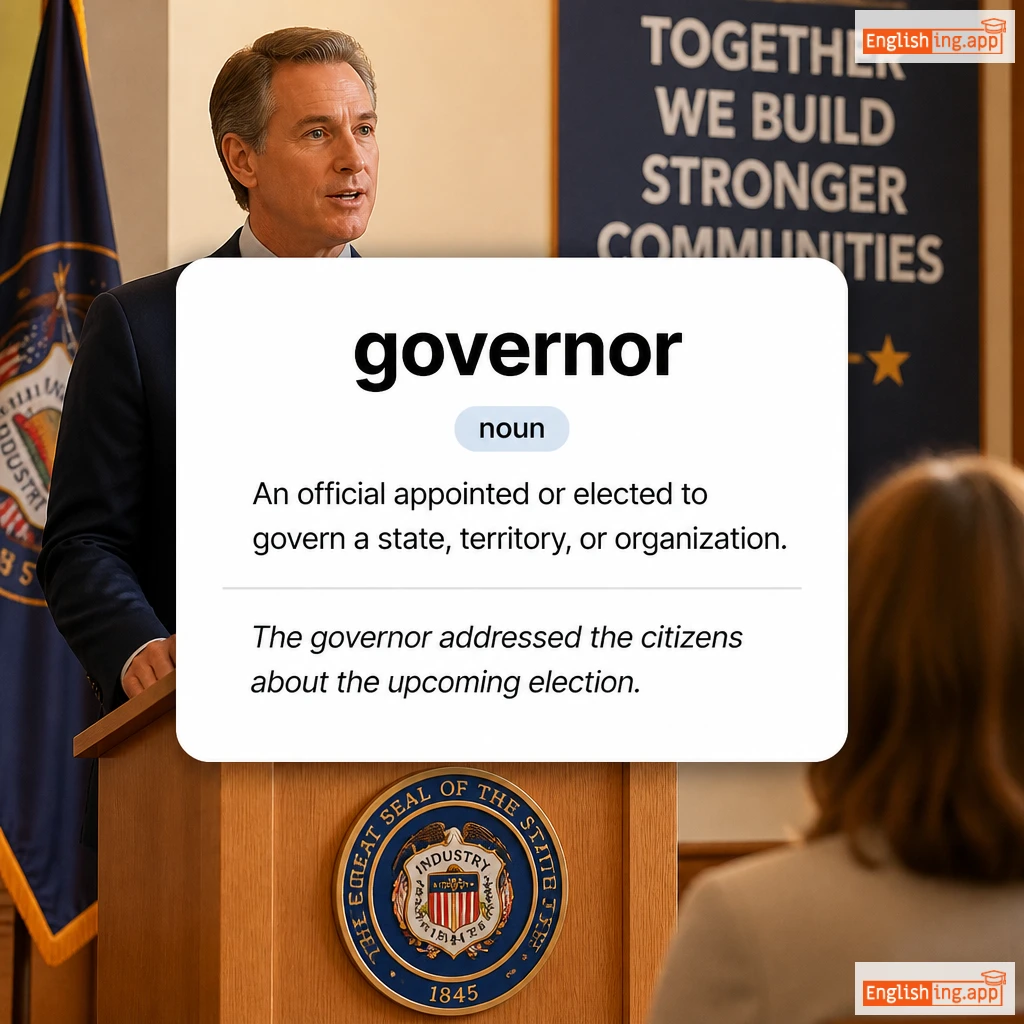 governor definition card — visual illustration of the meaning