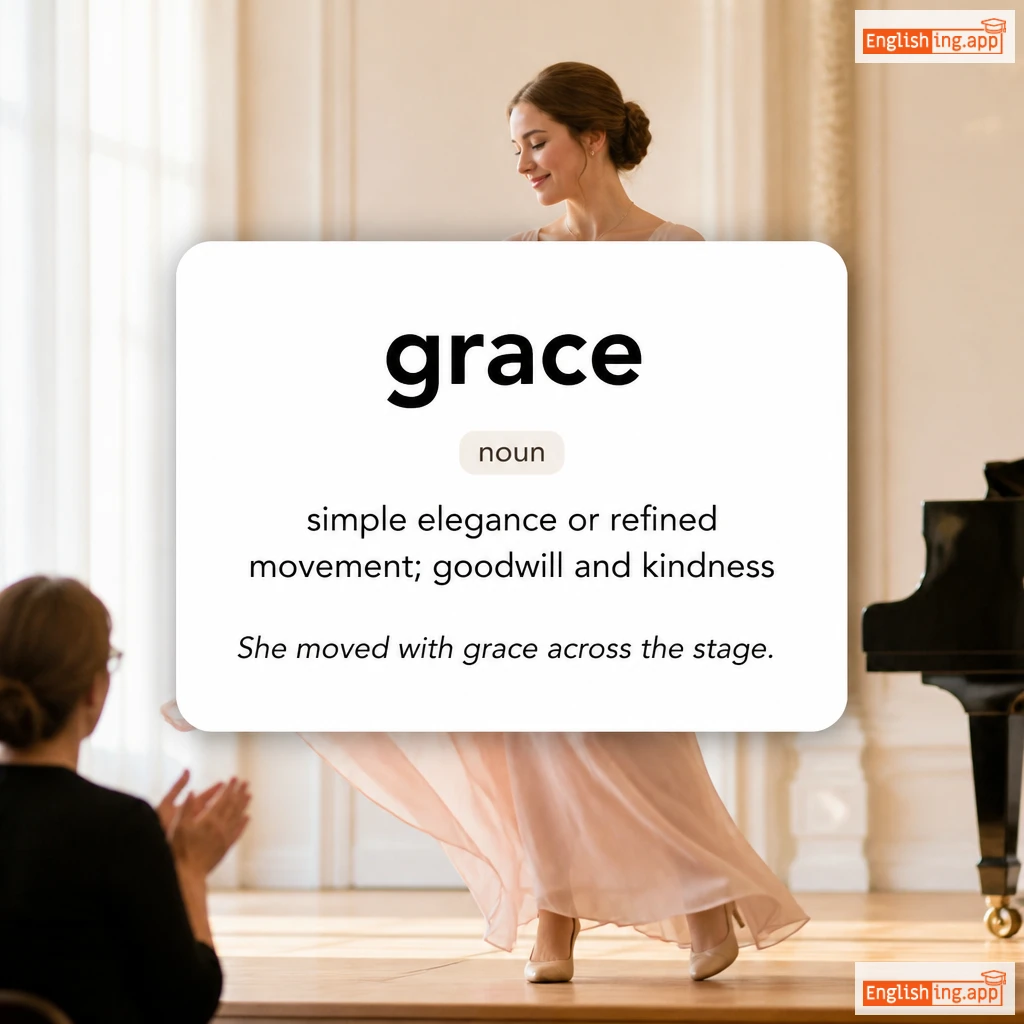 grace definition card — visual illustration of the meaning