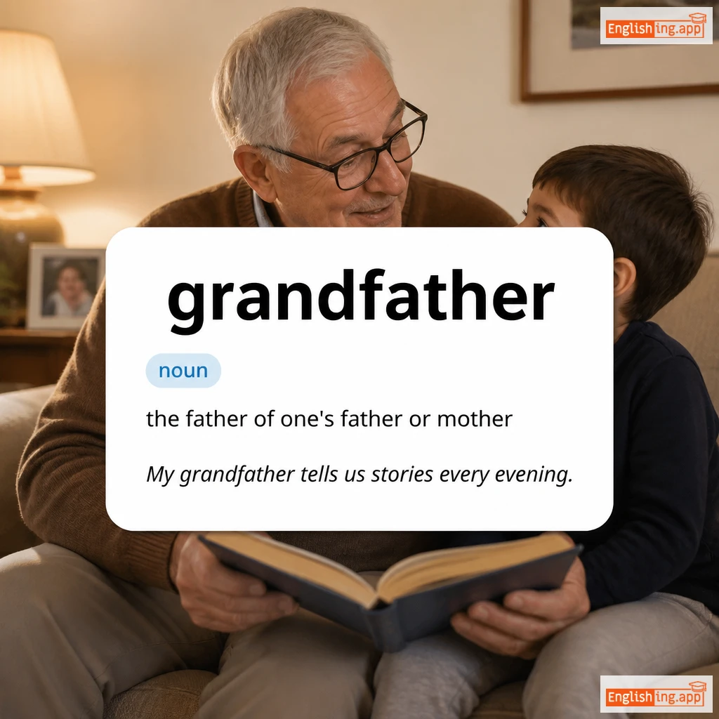 grandfather definition card — visual illustration of the meaning