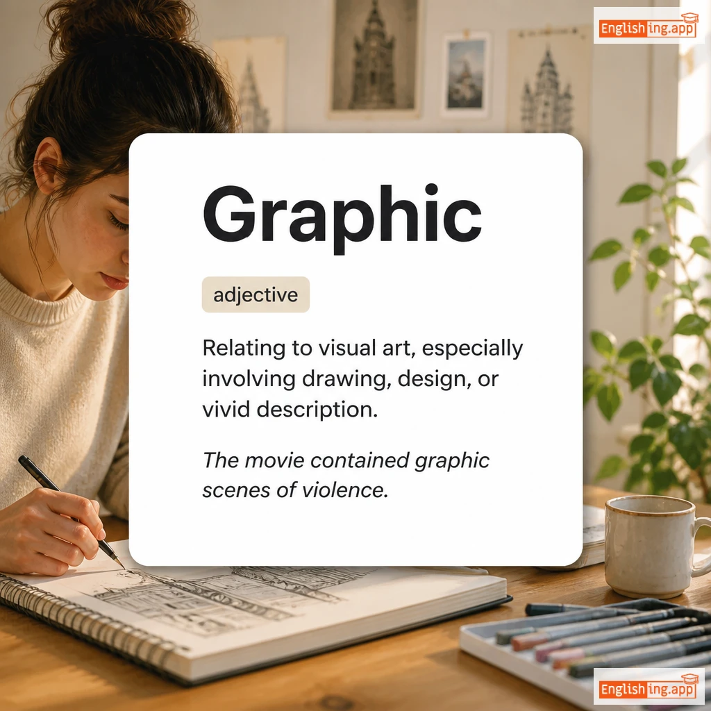Graphic definition card — visual illustration of the meaning