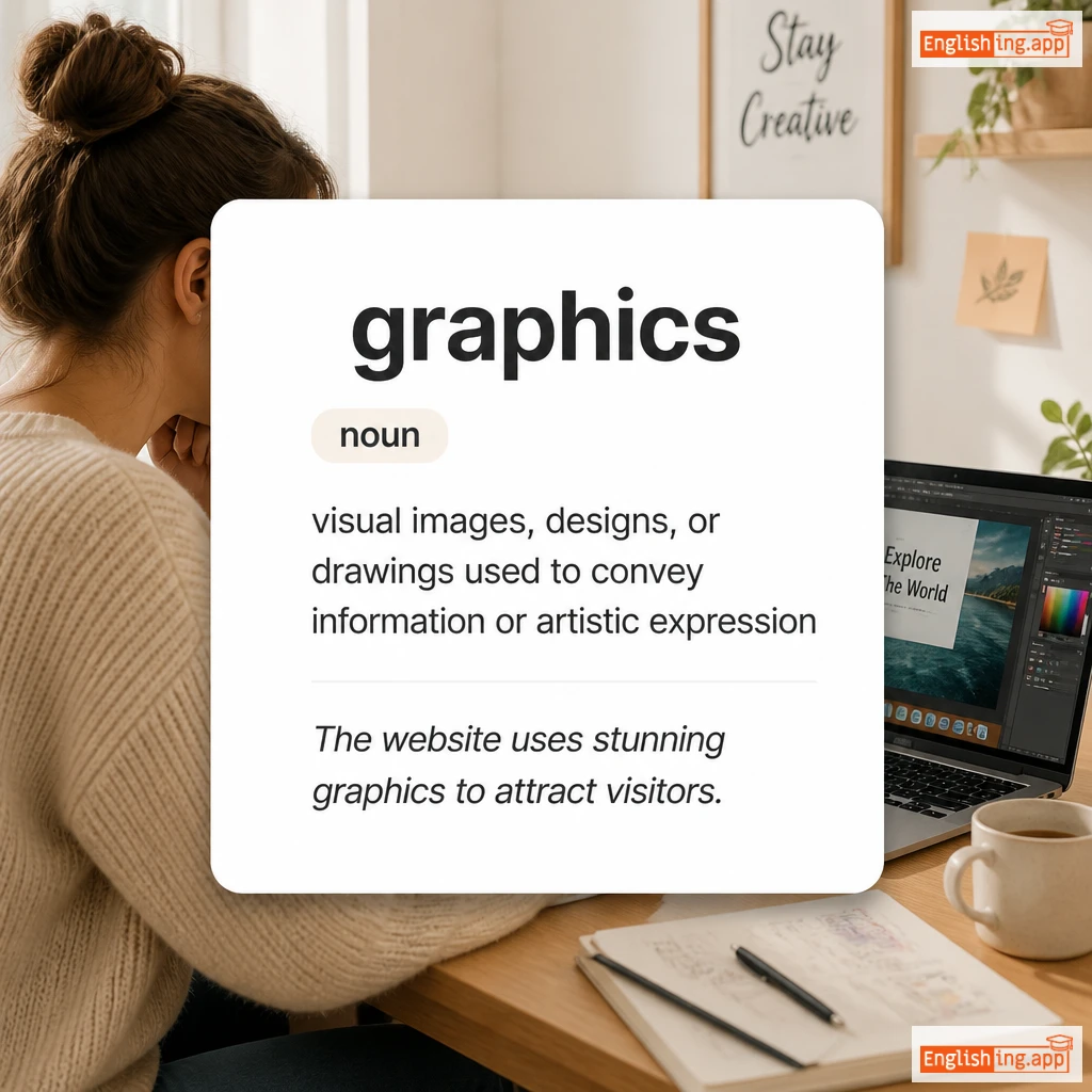 graphics definition card — visual illustration of the meaning