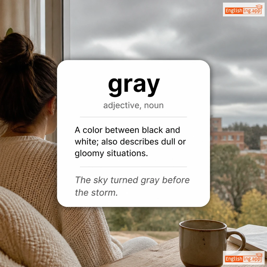 gray definition card — visual illustration of the meaning