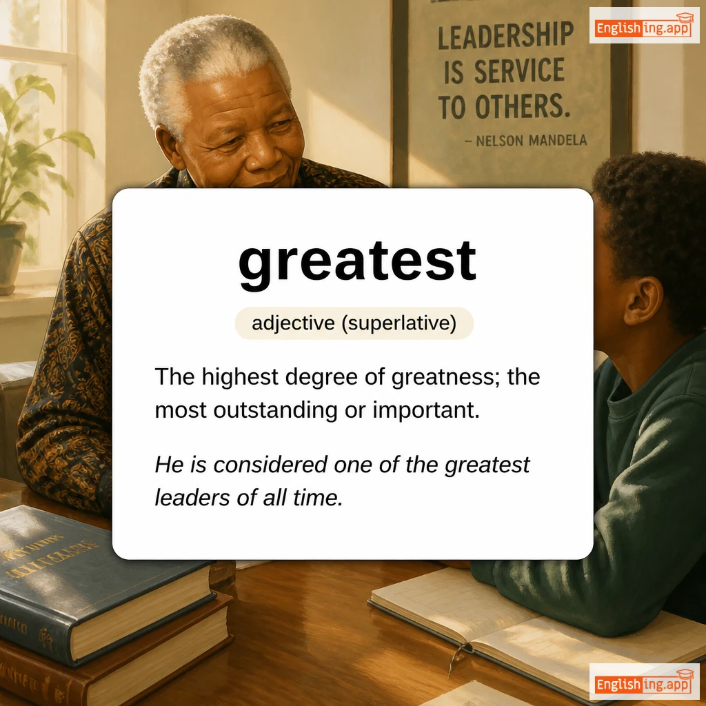 greatest definition card — visual illustration of the meaning