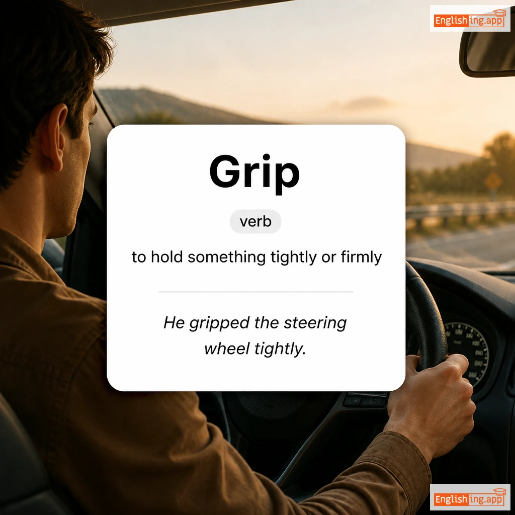 Grip definition card — visual illustration of the meaning