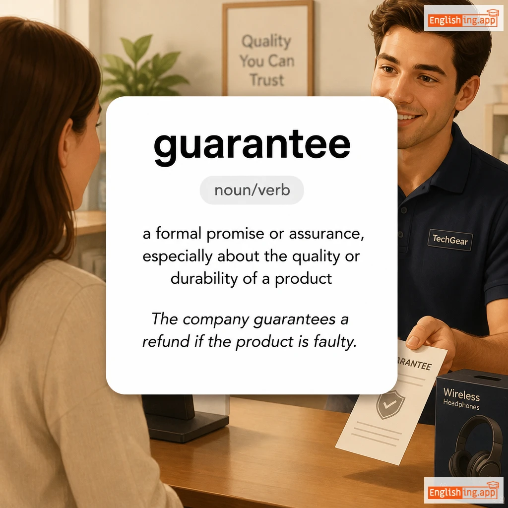 guarantee definition card — visual illustration of the meaning