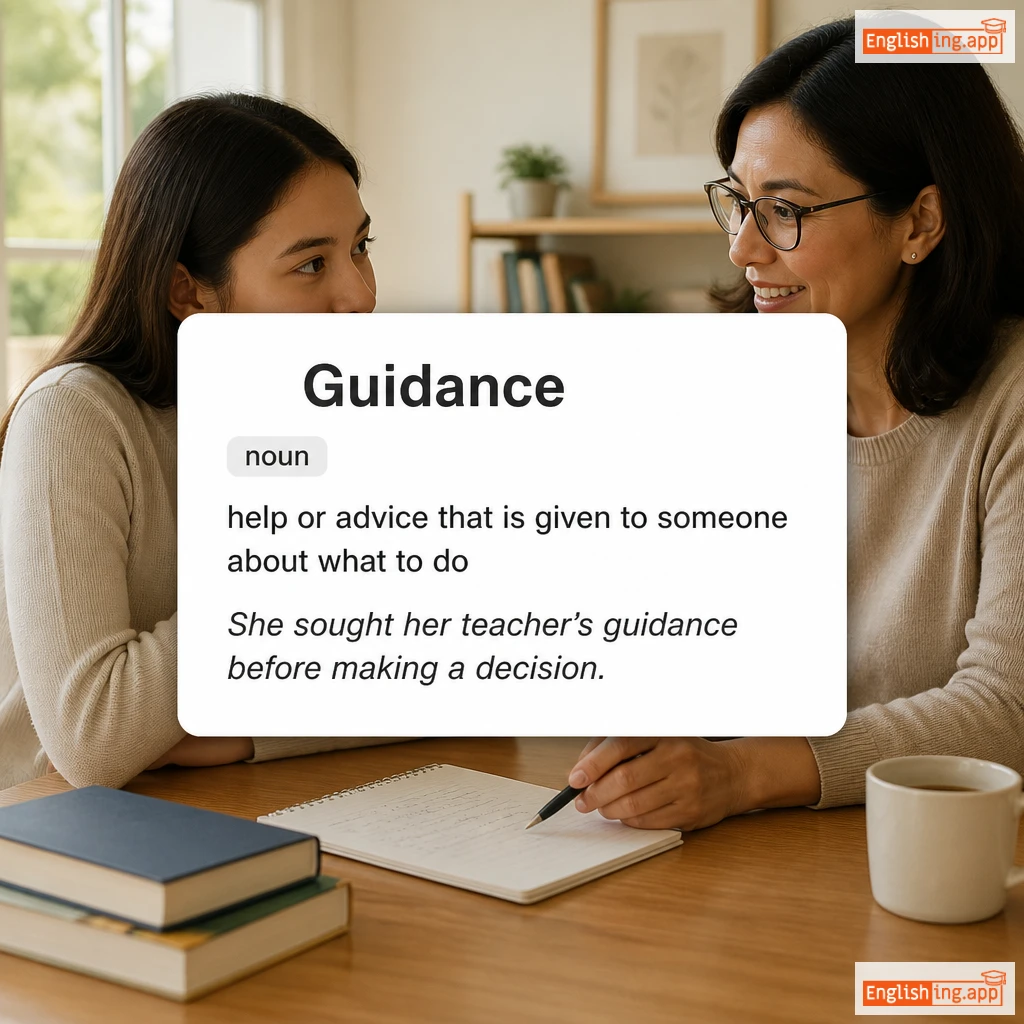 Guidance definition card — visual illustration of the meaning