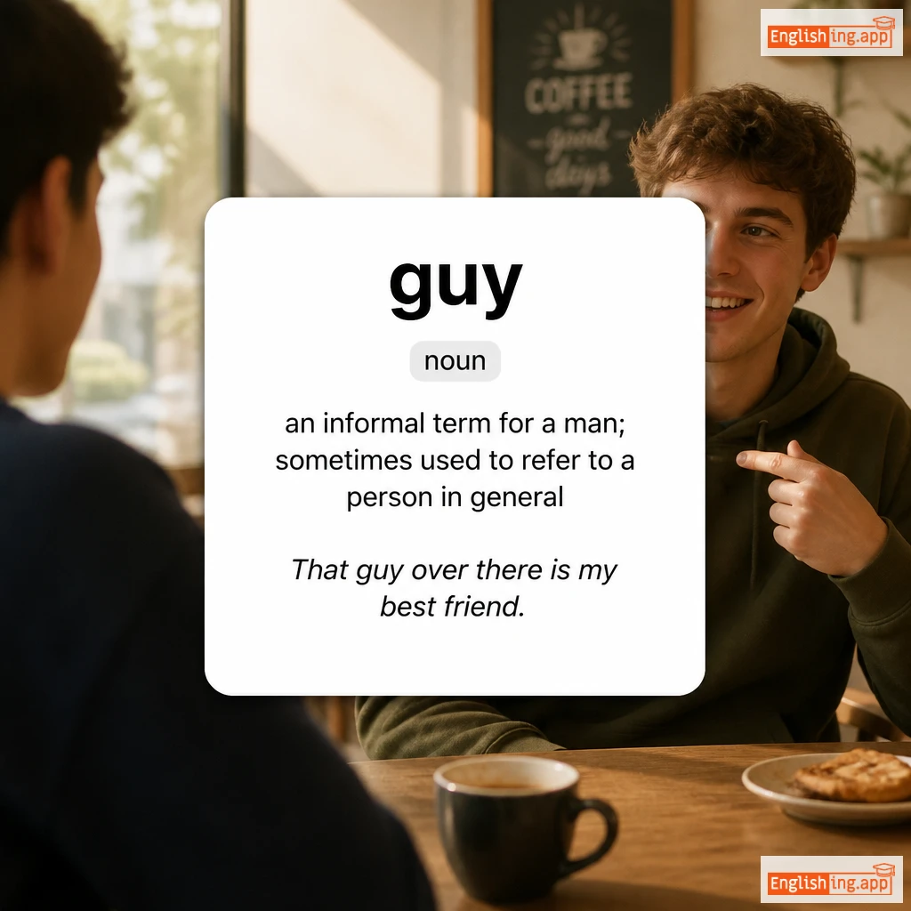 guy definition card — visual illustration of the meaning