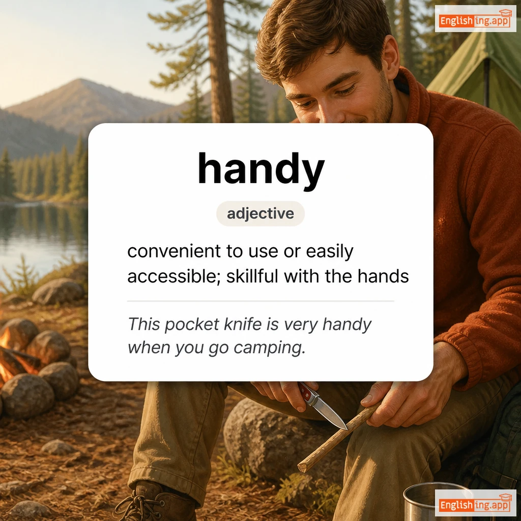 handy definition card — visual illustration of the meaning
