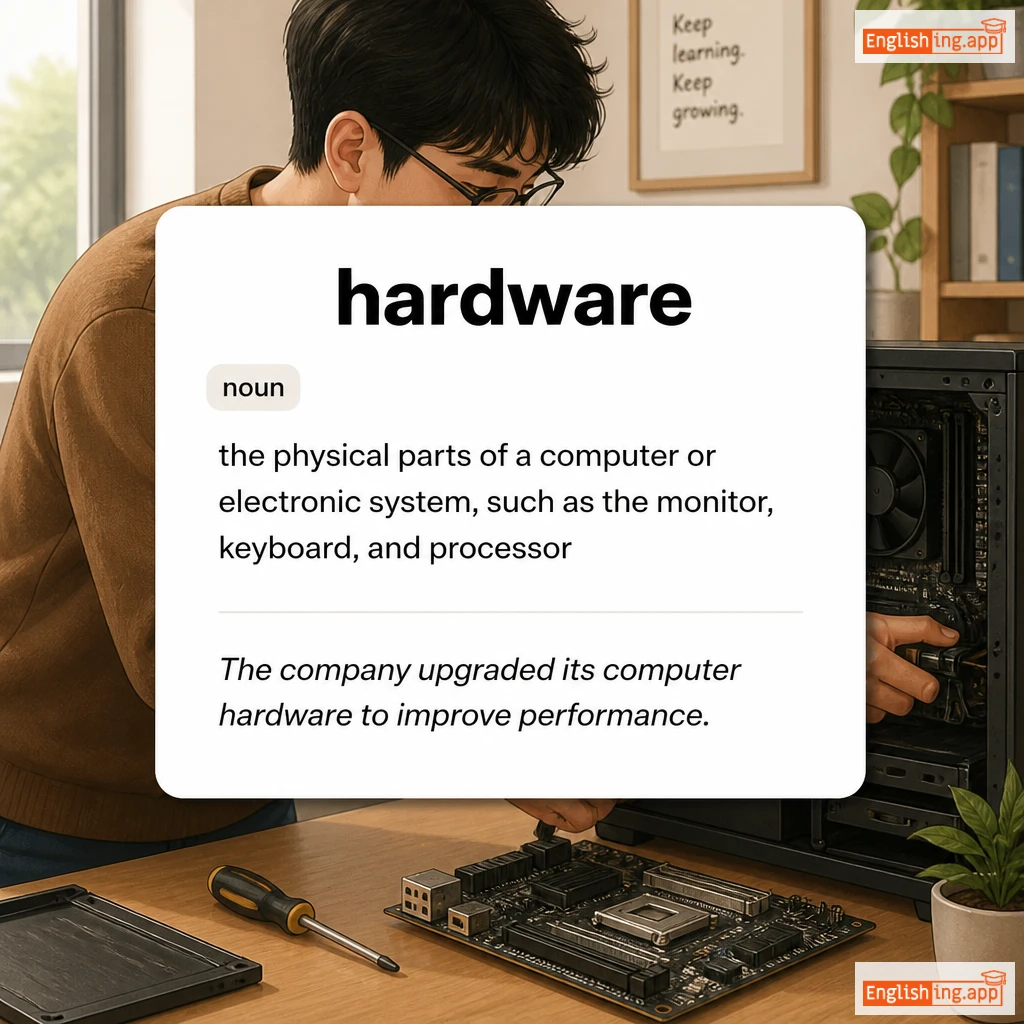 hardware definition card — visual illustration of the meaning