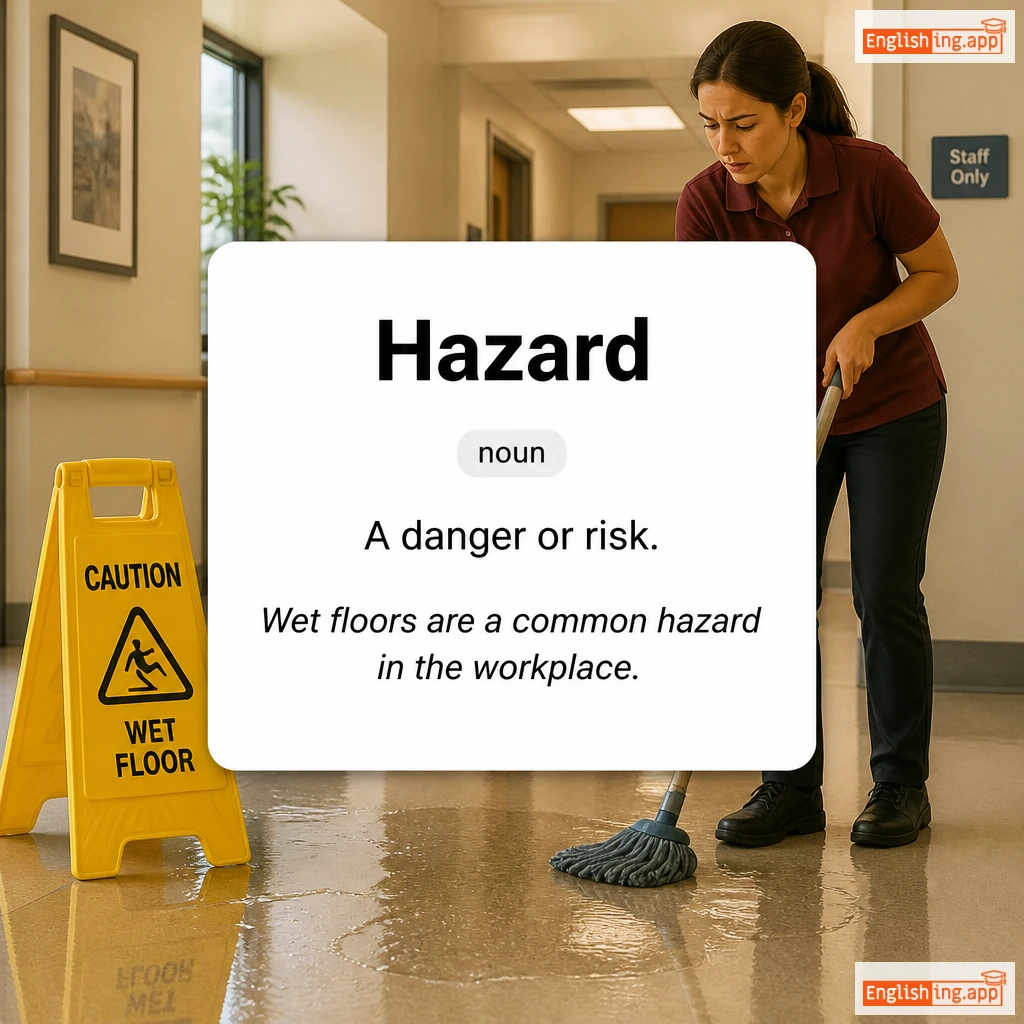 Hazard definition card — visual illustration of the meaning