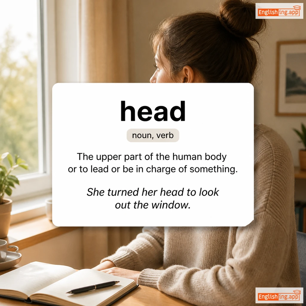 head definition card — visual illustration of the meaning