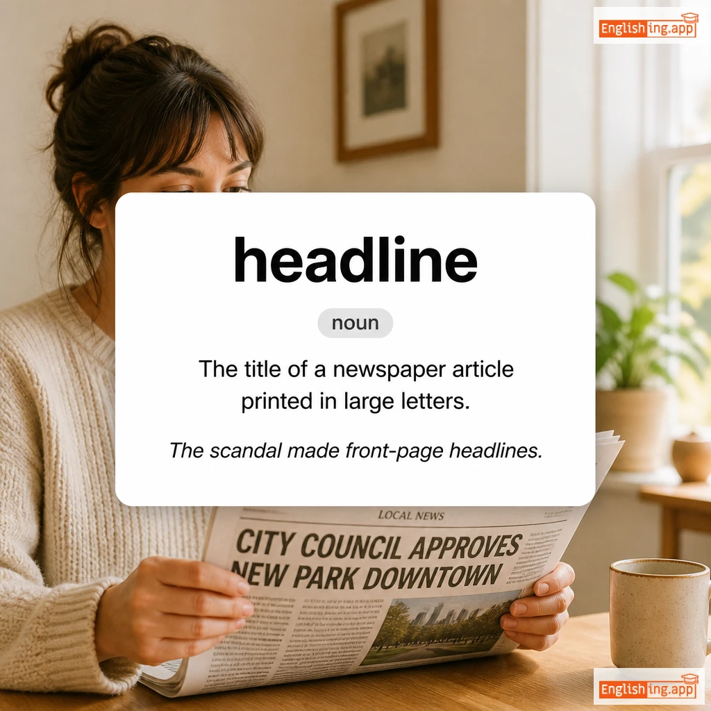 headline definition card — visual illustration of the meaning